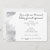 Wijnglazen gourmet eten Kerstmis diner feest Feestdagenkaart (Achterkant)