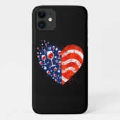 Wijnglazen Heart 4 juli Patriottisch Amerikaans Case-Mate iPhone Case (Achterkant)