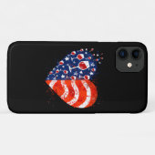 Wijnglazen Heart 4 juli Patriottisch Amerikaans Case-Mate iPhone Case (Achterkant (horizontaal))