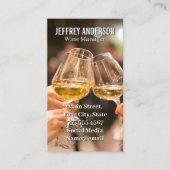 Wijnglazen kaas | QR-code Visitekaartje (Voorkant)