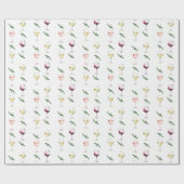 Wijnglazen Kerst Nieuwigheid inpakpapier (Vlak)