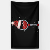 Wijnglazen kerstcadeautjes voor kerstwijn spandoek (Verticaal)