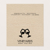 Wijnglazen | Ledertextiel Visitekaartje (Buitenkant ongevouwen)