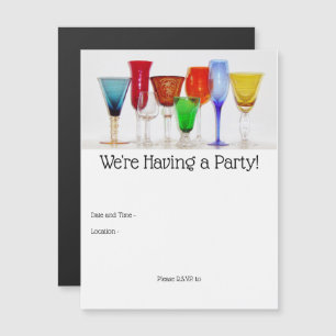 Wijnglazen Magnetische uitnodiging