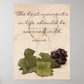 wijnglazen met poster van druiven (Voorkant)