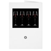 Wijnglazen met rode wijn op zwart (Achterkant)