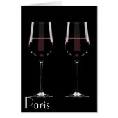 Wijnglazen met rode wijn op zwart (Voorkant)