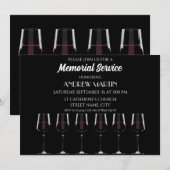 Wijnglazen met rode wijn op zwart kaart (Voorkant / Achterkant)