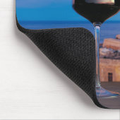 Wijnglazen met uitzicht zonsondergang boven Vallet Muismat (Hoek)