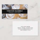 Wijnglazen op houttafel visitekaartje (Voorkant / Achterkant)