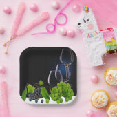 Wijnglazen Papieren Bordje (Feest)