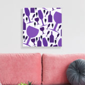 Wijnglazen patroon canvas afdruk (Insitu (Woonkamer))