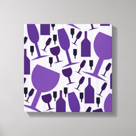 Wijnglazen patroon canvas afdruk (Voorkant)