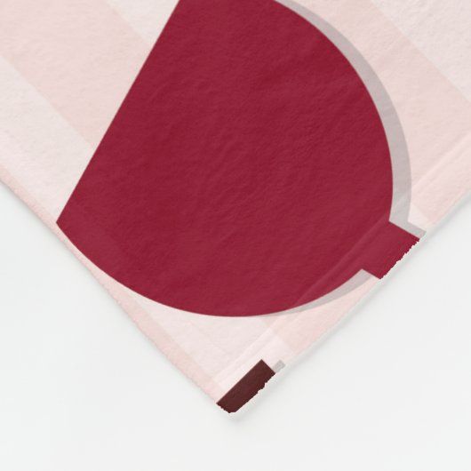 Wijnglazen patroon fleece deken (Hoek)