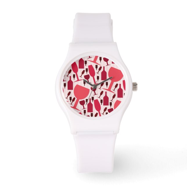 Wijnglazen patroon horloge (Voorkant)