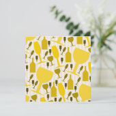 Wijnglazen patroon kaart (Staand voorkant)