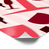 Wijnglazen patroon perfect poster (Hoek)