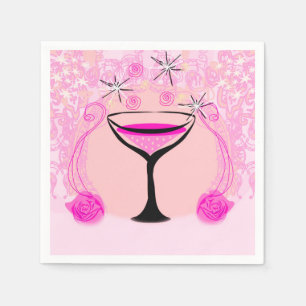 wijnglazen patroon servet