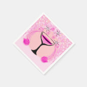 wijnglazen patroon servet (Hoek)