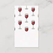 Wijnglazen patroon visitekaartje (Achterkant)