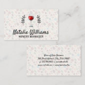 Wijnglazen patroon visitekaartje (Voorkant / Achterkant)