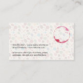 Wijnglazen patroon | Wijn Stain Visitekaartje (Achterkant)