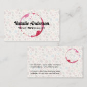 Wijnglazen patroon | Wijn Stain Visitekaartje (Voorkant / Achterkant)