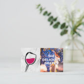 Wijnglazen pictogram | Wijndruiven Visitekaartje (Staand voorkant)