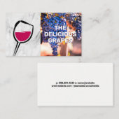 Wijnglazen pictogram | Wijndruiven Visitekaartje (Voorkant / Achterkant)