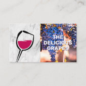 Wijnglazen pictogram | Wijndruiven Visitekaartje (Voorkant)