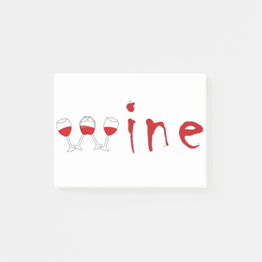 Wijnglazen Post-it® Notes (Voorkant)