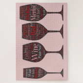 Wijnglazen puzzel legpuzzel (Verticaal)