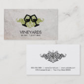 Wijnglazen Toast | Druiven en Wijnstok Visitekaartje (Voorkant / Achterkant)