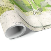 Wijnglazen, Vat en Druiven Cadeaupapier (Rol Hoek)