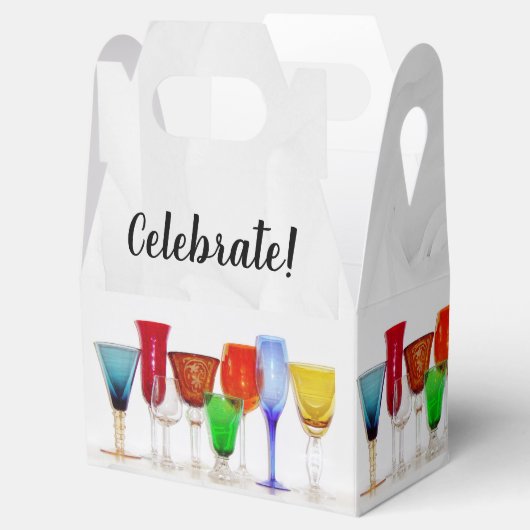 Wijnglazen "Vier!" Cadeaudoos Bedankdoosjes (Geopend)