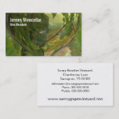 Wijnglazen wijngaard visitekaartje (Voorkant / Achterkant)