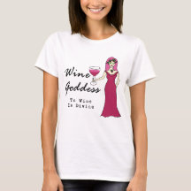 Wijngodin "Wine is goddelijk" T-shirt