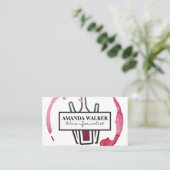 Wijngordel en -flessen visitekaartje (Staand voorkant)