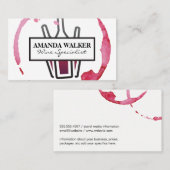 Wijngordel en -flessen visitekaartje (Voorkant / Achterkant)