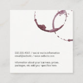 Wijngordel (wijnglas) Wijndruiven Vierkante Visitekaartje (Achterkant)