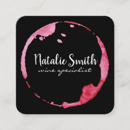 Wijngordel (zwart/wit) vierkante visitekaartje