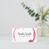 Wijngordel (zwart/wit) visitekaartje (Staand voorkant)