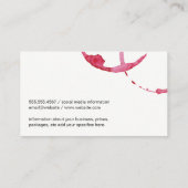 Wijngordel (zwart/wit) visitekaartje (Achterkant)