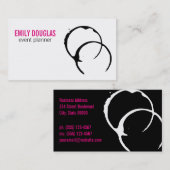 Wijngordijnen (zwart) visitekaartje (Voorkant / Achterkant)