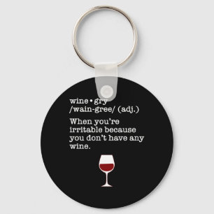 Wijngry Funny Wine Lover Definition Sleutelhanger