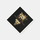 Wijnhandel Wijnmakerij Elegante Gouden Druiven Servet (Hoek)