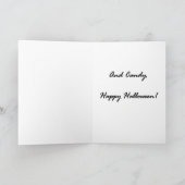 Wijnheks Halloween Kaart (Binnen)