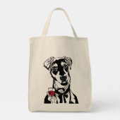 Wijnhond Tote Bag (Achterkant)