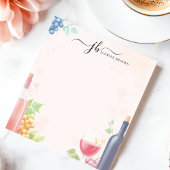 Wijnhuis Waterverf Wijndruiven gepersonaliseerd Notitieblok