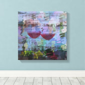 Wijnindrukking Verrekte Canvaskunst Canvas Afdruk (Insitu (Houten vloer))